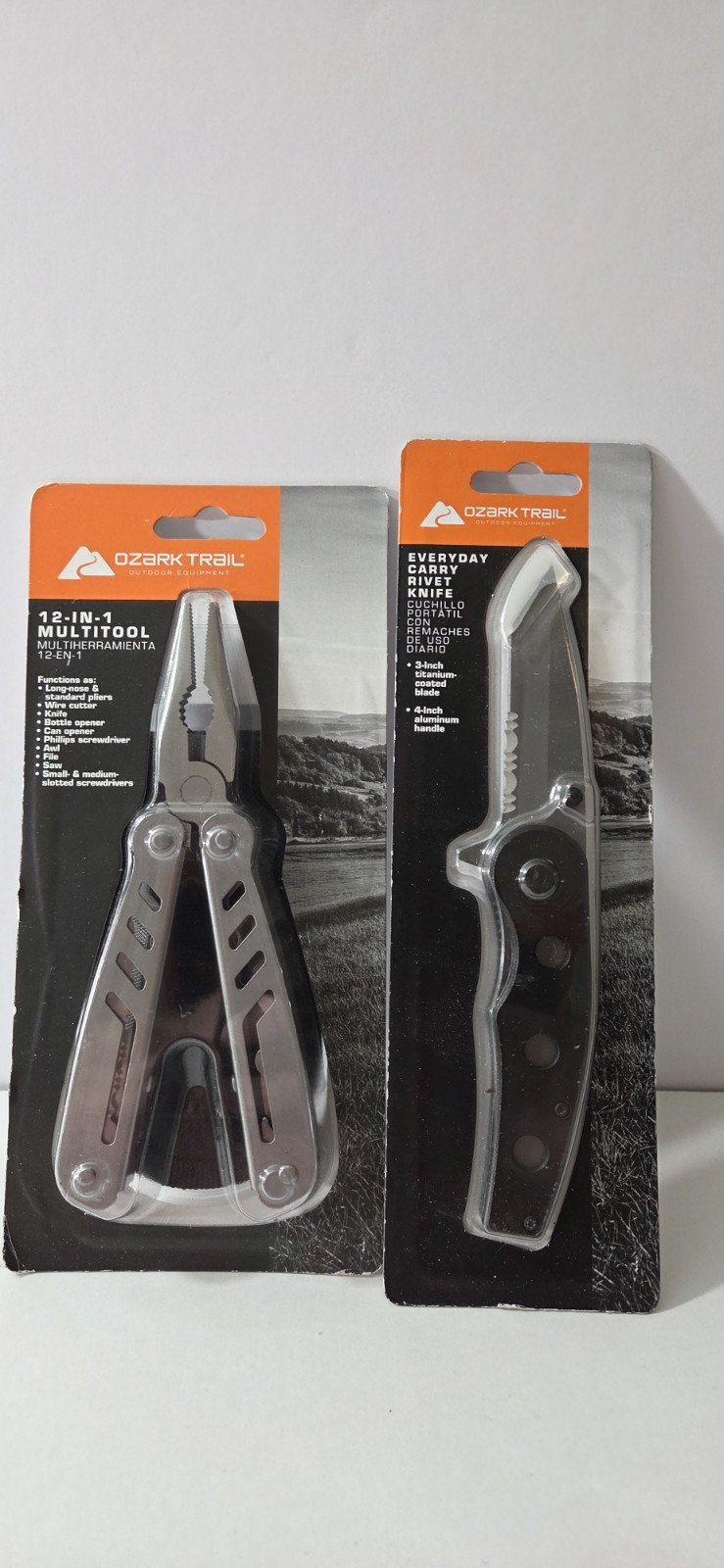 Ozark Trail Multitool 12-in-1 + Folding Knife Combo New Sealed