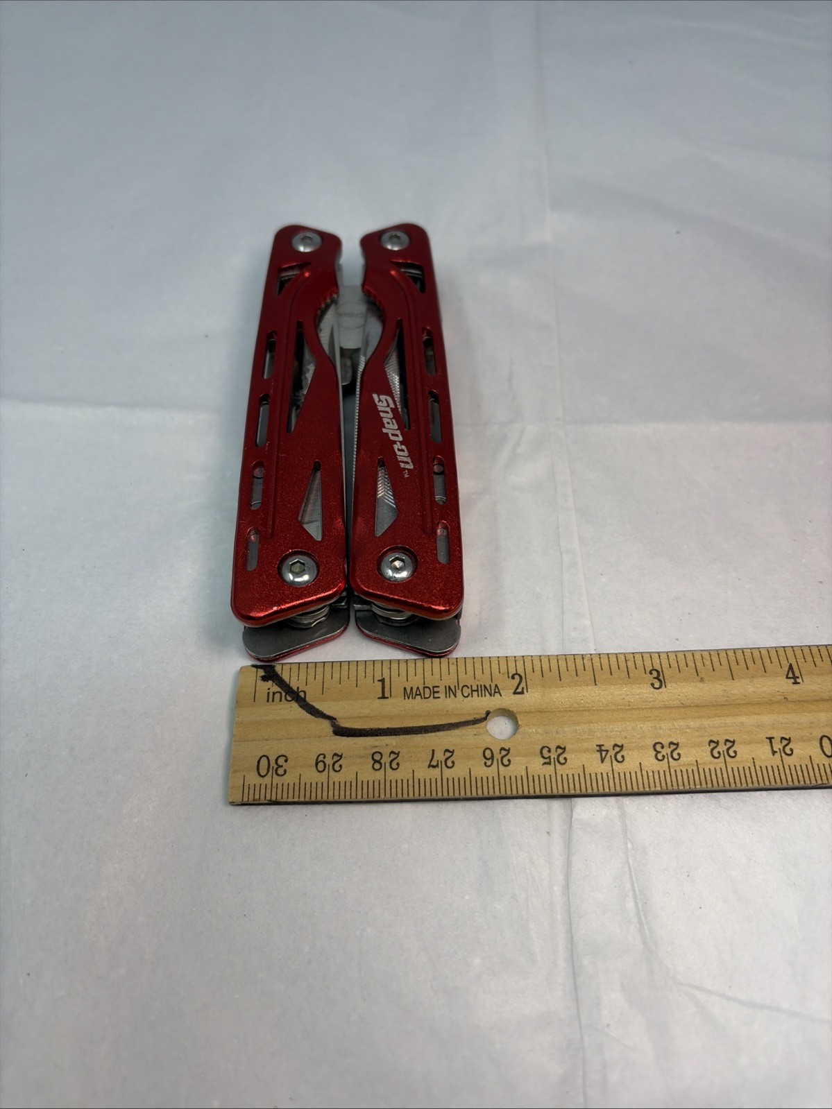 Snap-On Tools Red Multi-Tool Folding Pocket Knife w/ Pliers – Compact Tool