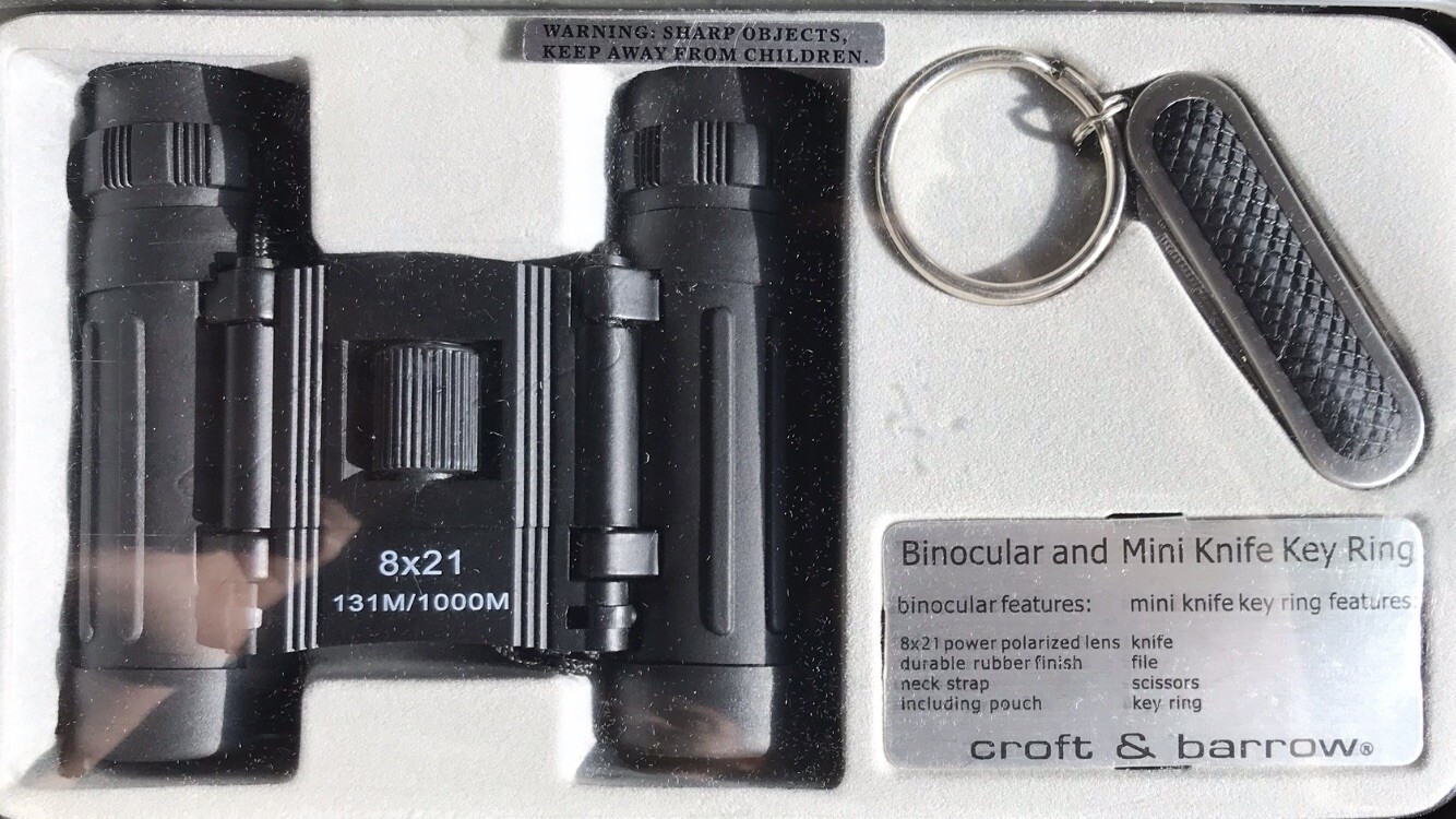 BINOCULAR and MINI KNIFE KEY RING SET Croft and Barrow