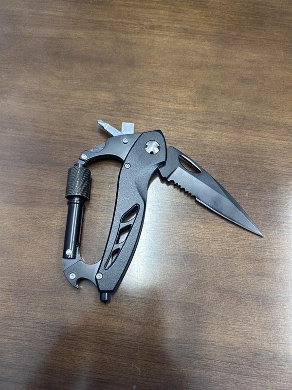 Carabiner Keychain Multi Tool with Utility Knife, Personalized