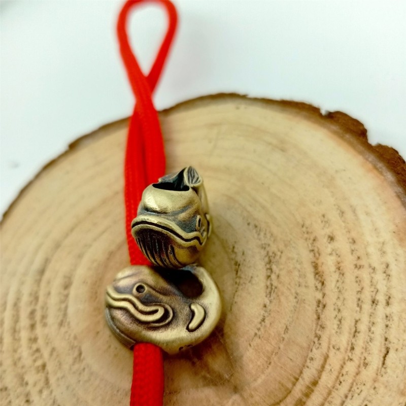 Vintage Brass Beads Fashion Parachute Cord Beads for Lanyard Pendants Key
