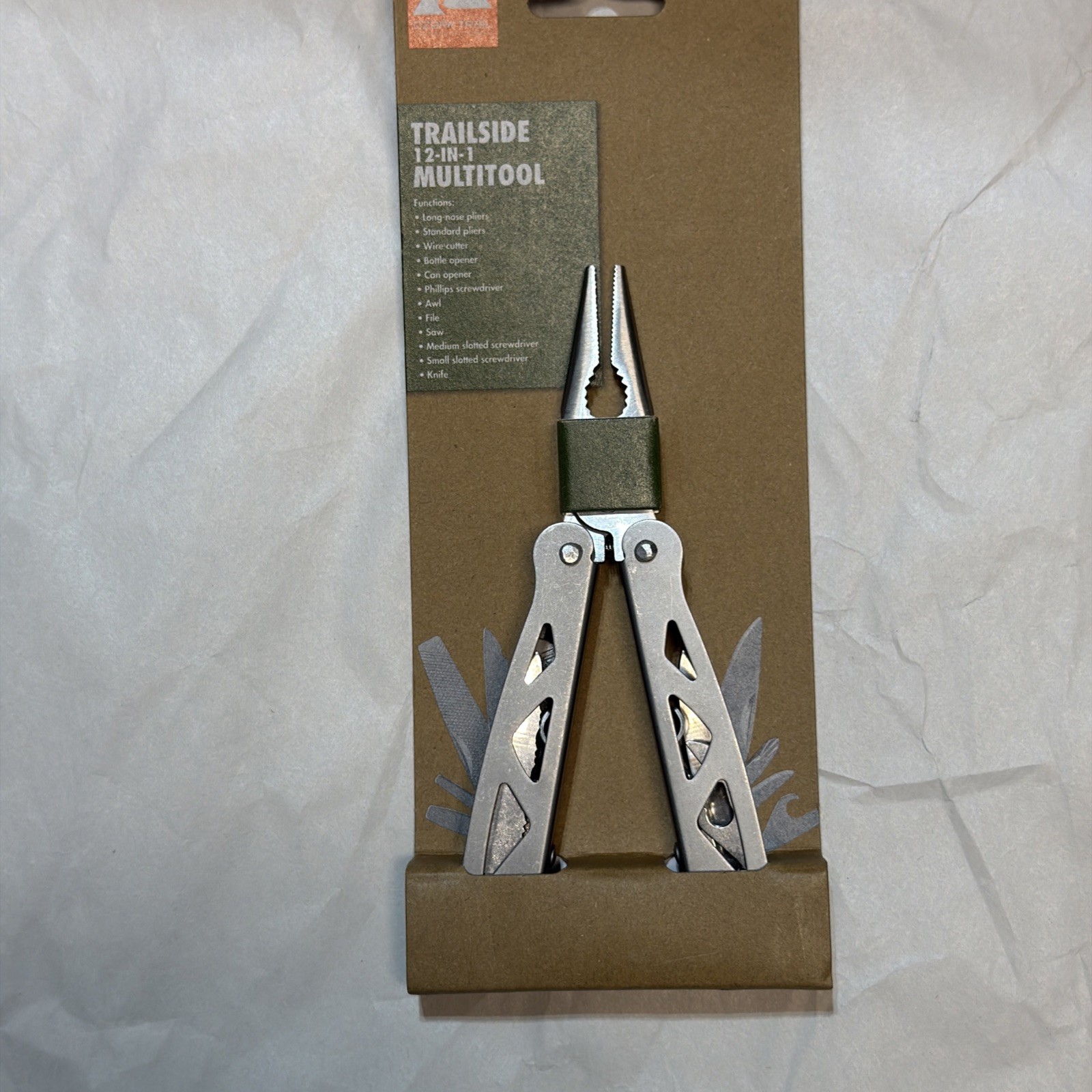 12-in-1 Multitool Ozark Trailside #6119 Fishing, Camping, Hiking, Car, Emergency