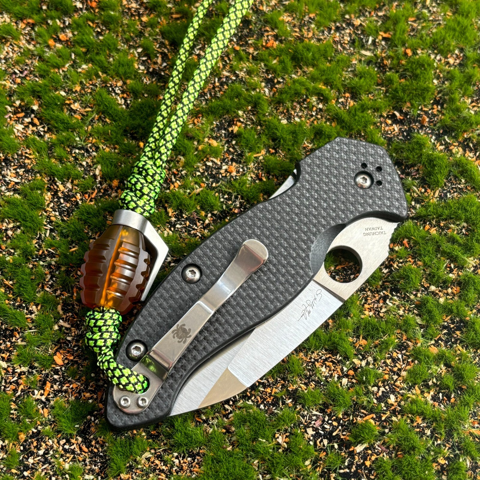 Titanium Ultem PEI Knife Lanyard Bead Paracord Pendant EDC Keychain Charm DIY