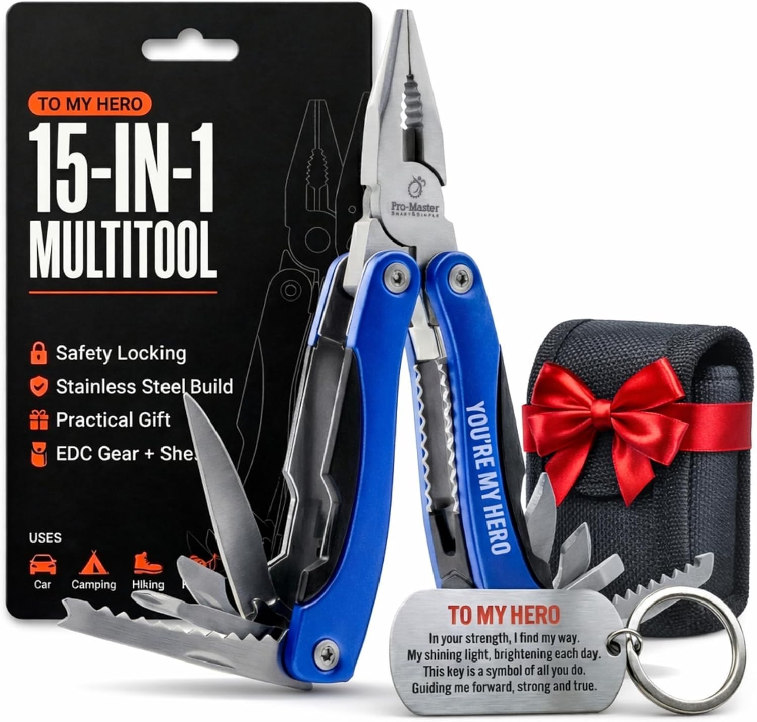Hero-Inspired 15-in-1 Multitool & Keychain – Perfect for Outdoor Adventures