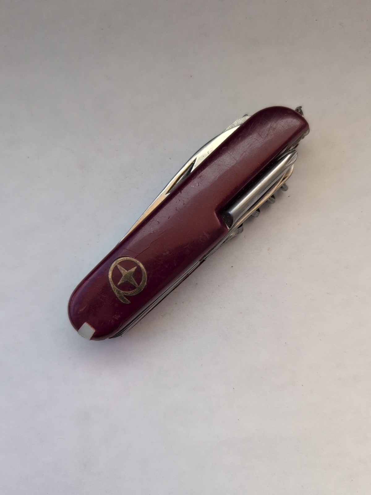-Swiss Army Style Red Utility Pocket Knife Multi Tool China Stainless SteelBlade
