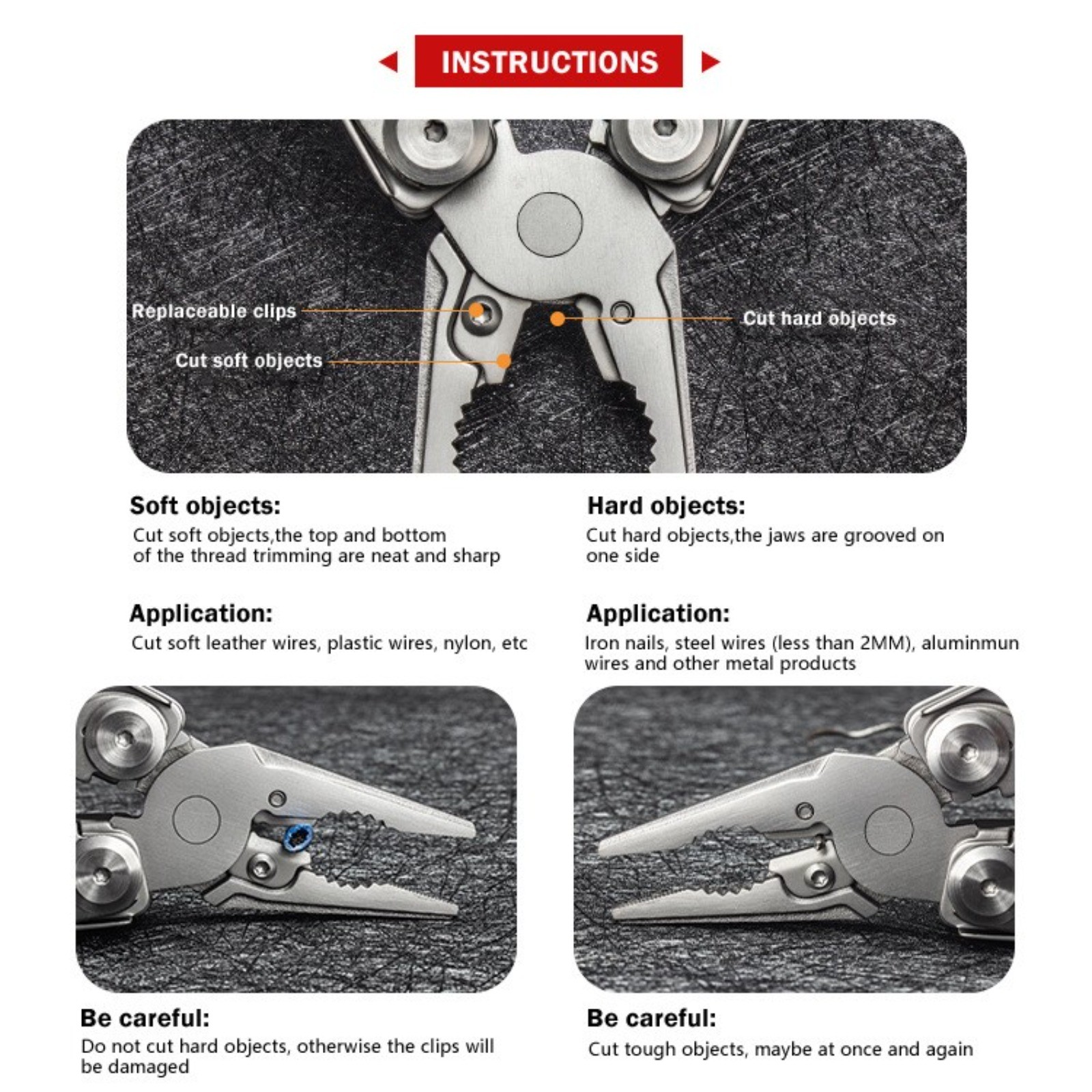 17-in-1 Folding Multi-tool Pliers Portable Camping Hiking Outdoor Repair Tool