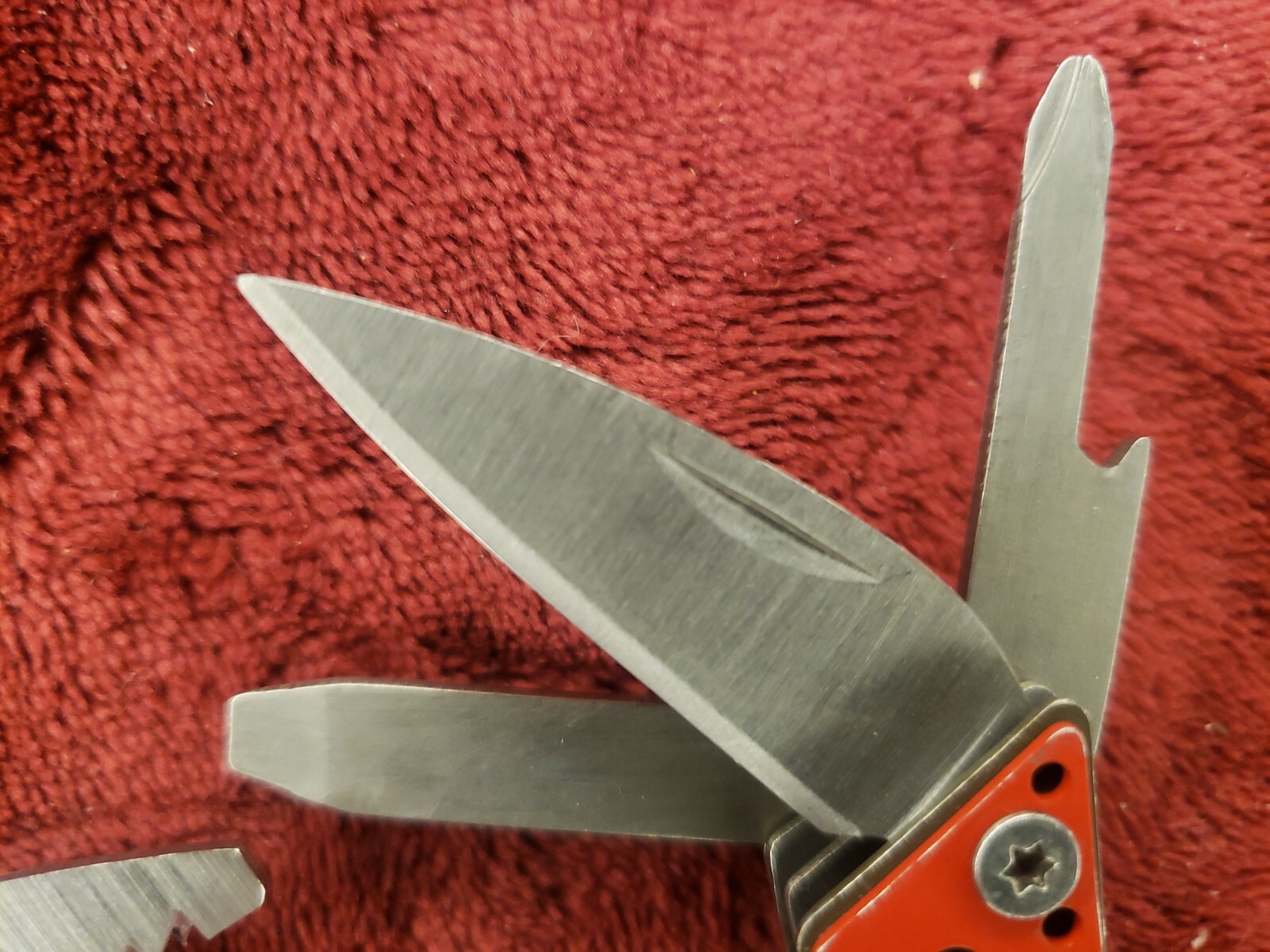 Lot of three Cabela’s Multi Tool Stainless Clear, Teal Green & Red