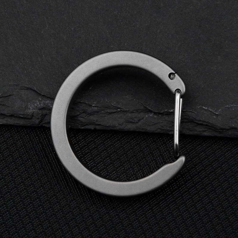 Titanium Alloy Keychain Carabiner Outdoor Travel Size Mechanical Fast Buckle EDC