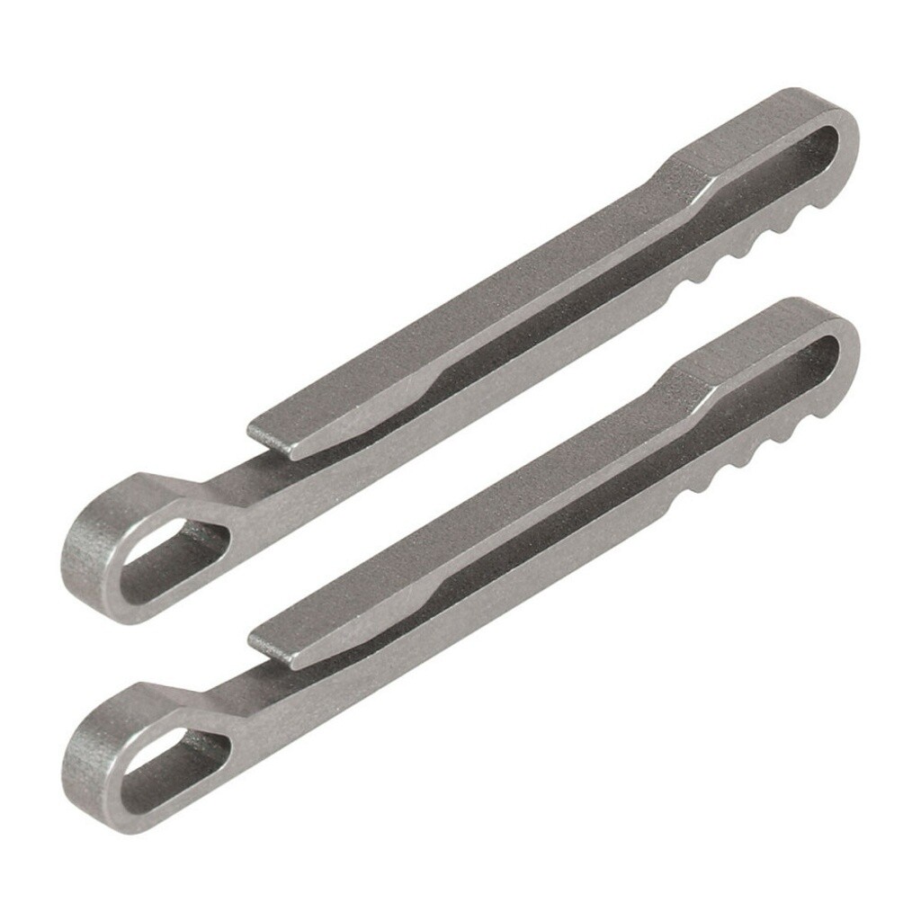 2PCS Titanium Alloy Carabiner Spring Snap Clips Hook Keychain Keyring Buckle
