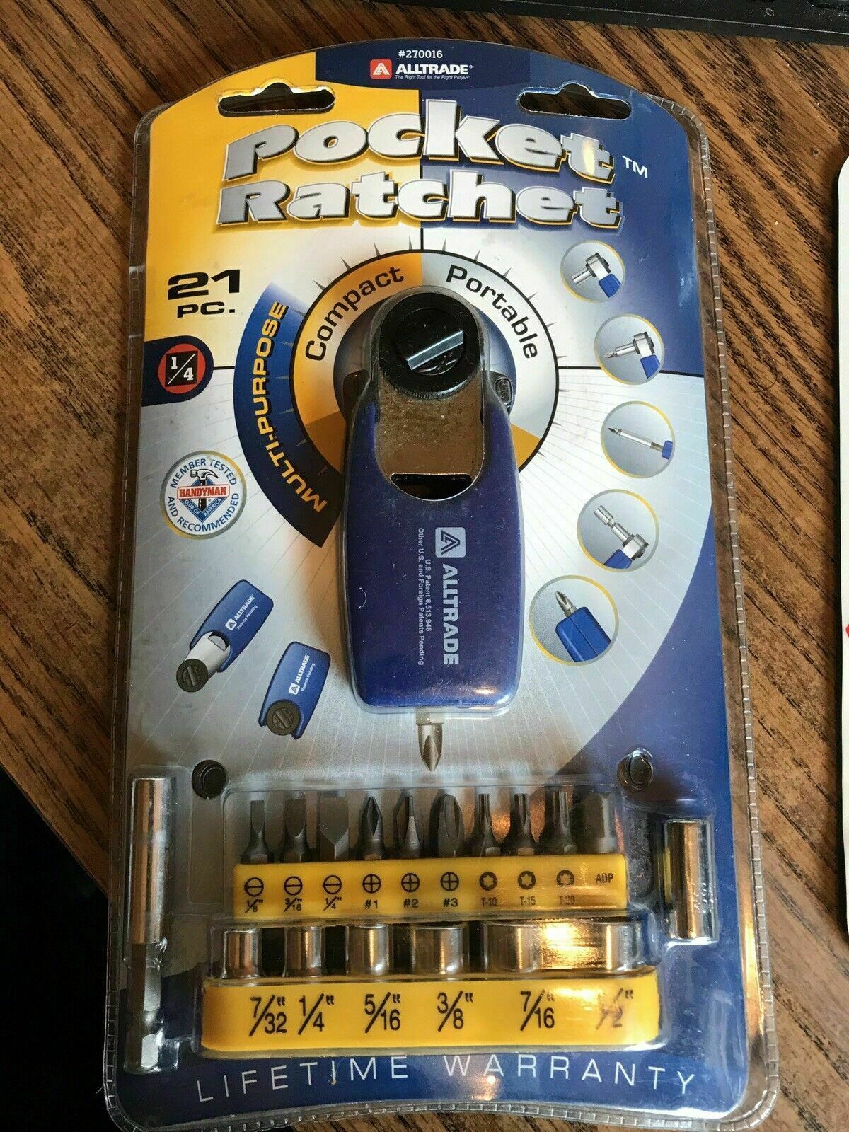 Alltrade Pocket Ratchet Socket Set #270016 Collapsible Compact Stubby Tool