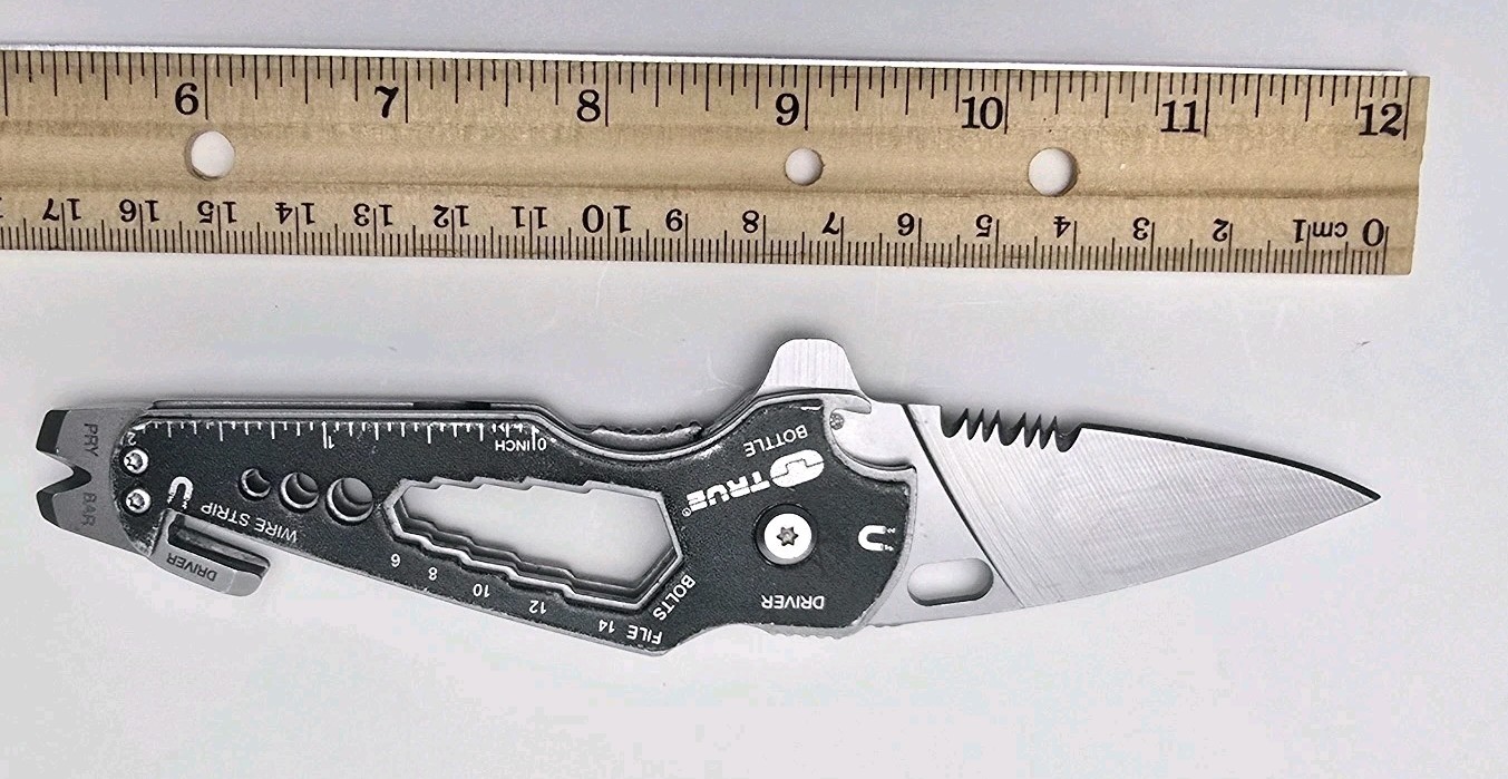 True Utility Smart Knife Pocket Knife 7-in-1 Muilti-tool