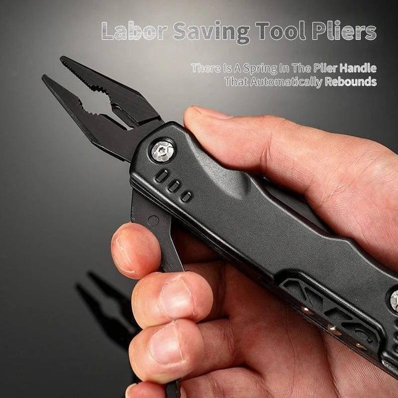 Custom Engraved Stainless Steel Black Multi-Tool Hammer Camping Gift for Husband