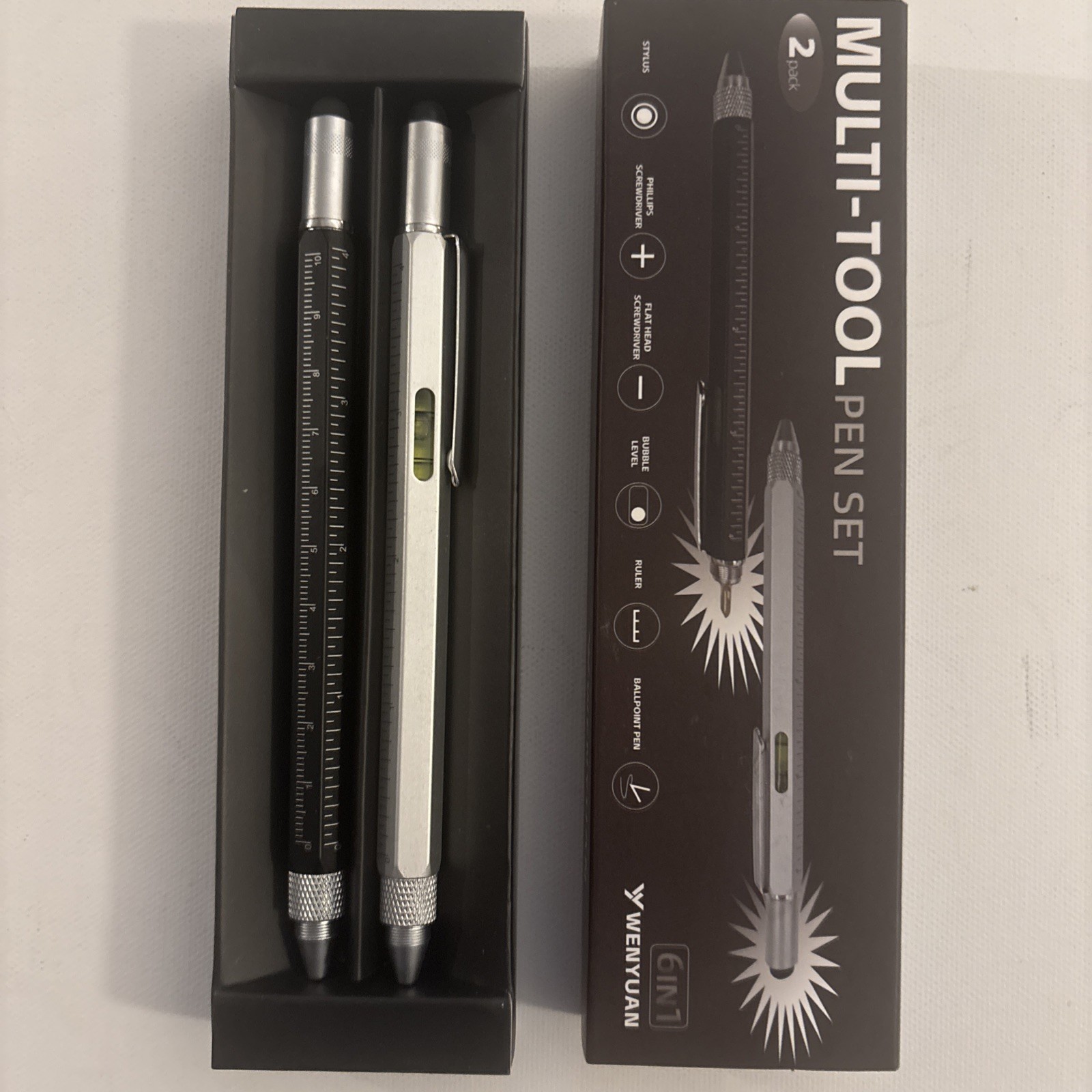 Gifts for Men, Multitool Pen Set 2Pcs Multi-Tool Pens Birthday Gifts for Men Dad