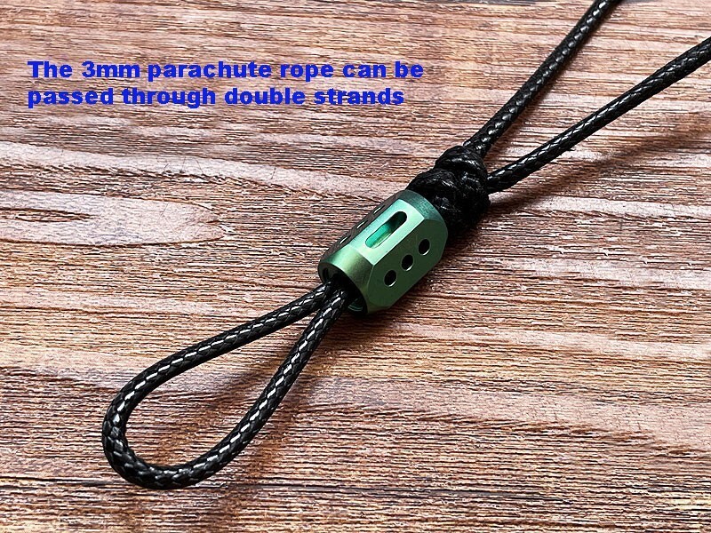EDC Titanium Alloy Knife Bead DIY Cool Lanyard Bead Umbrella Rope Pendant DIY