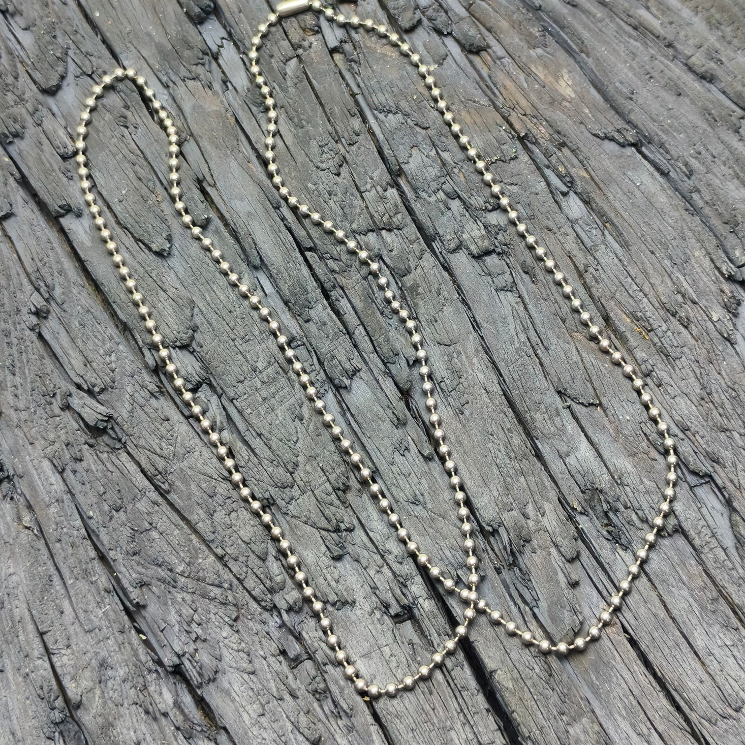 EDC Anti-allergy Pure Chain Ball Bead Necklace 2.4x650mm