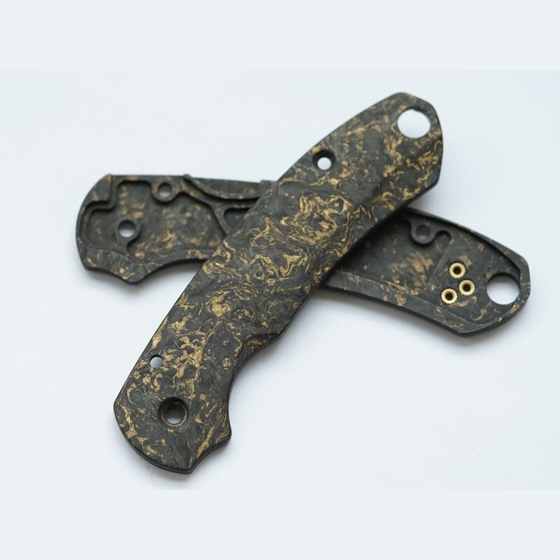 1 Pair Copper Forged Carbon Fiber Handle Scales for Spyderco C223