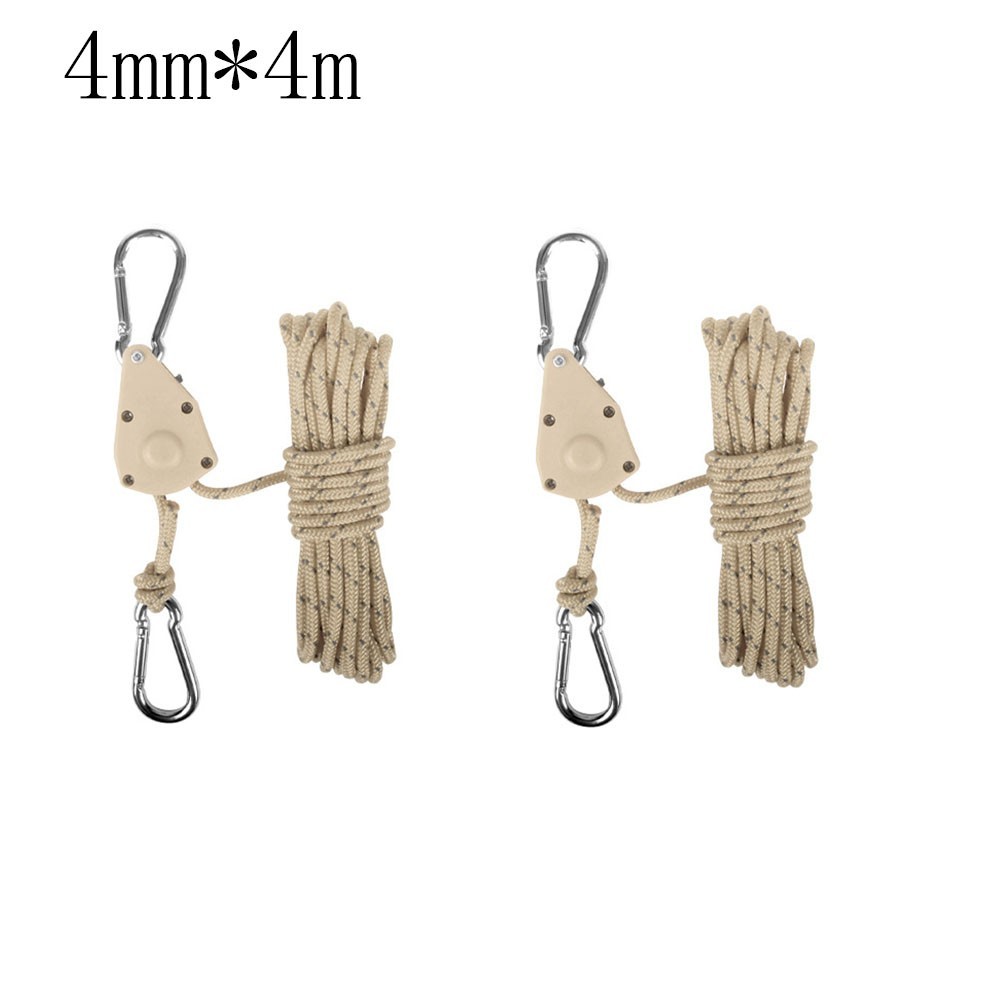 Outdoor Pulley Adjustable Rope Hanger Indoor Tasks 2 Bearing Buckles Included