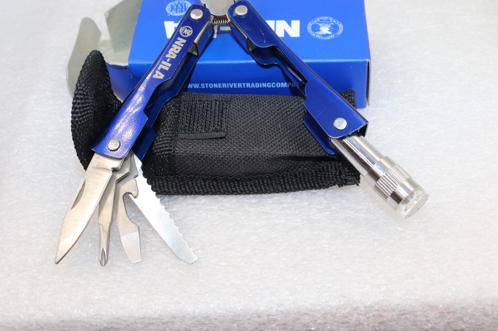 NRA Promo Knife and Multi – Tool Blue In Nylon Case