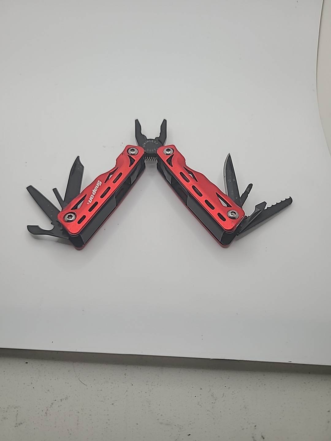 Snap-On Tools Red Multi-Tool Folding Pocket Knife w/ Pliers – Compact EDC Tool