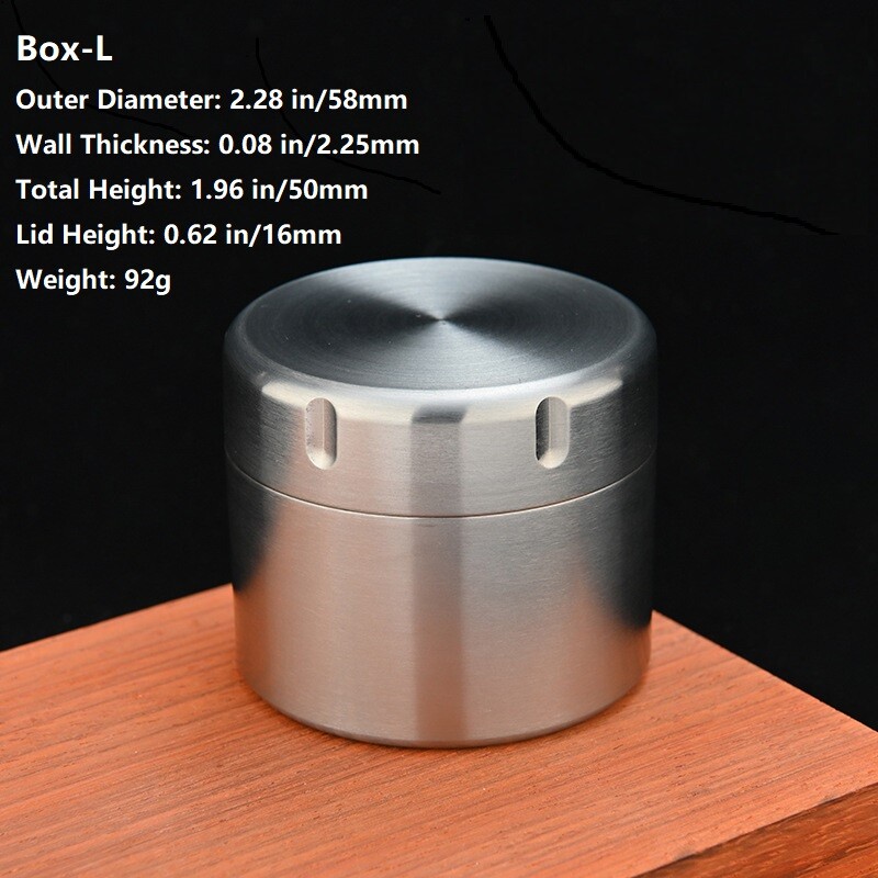 Pure Titanium Waterproof Pill Holder Organizer Container Jewelry Tea Storage Box