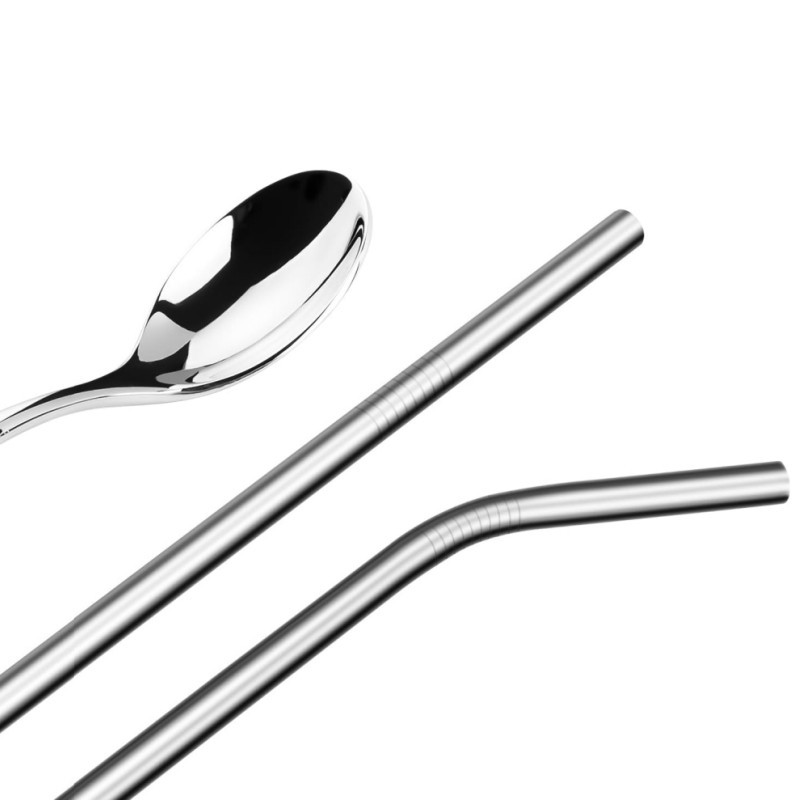 Stainless Steel Portable Cutlery Set with Bag Travel Camping Flatware 7pcs Set