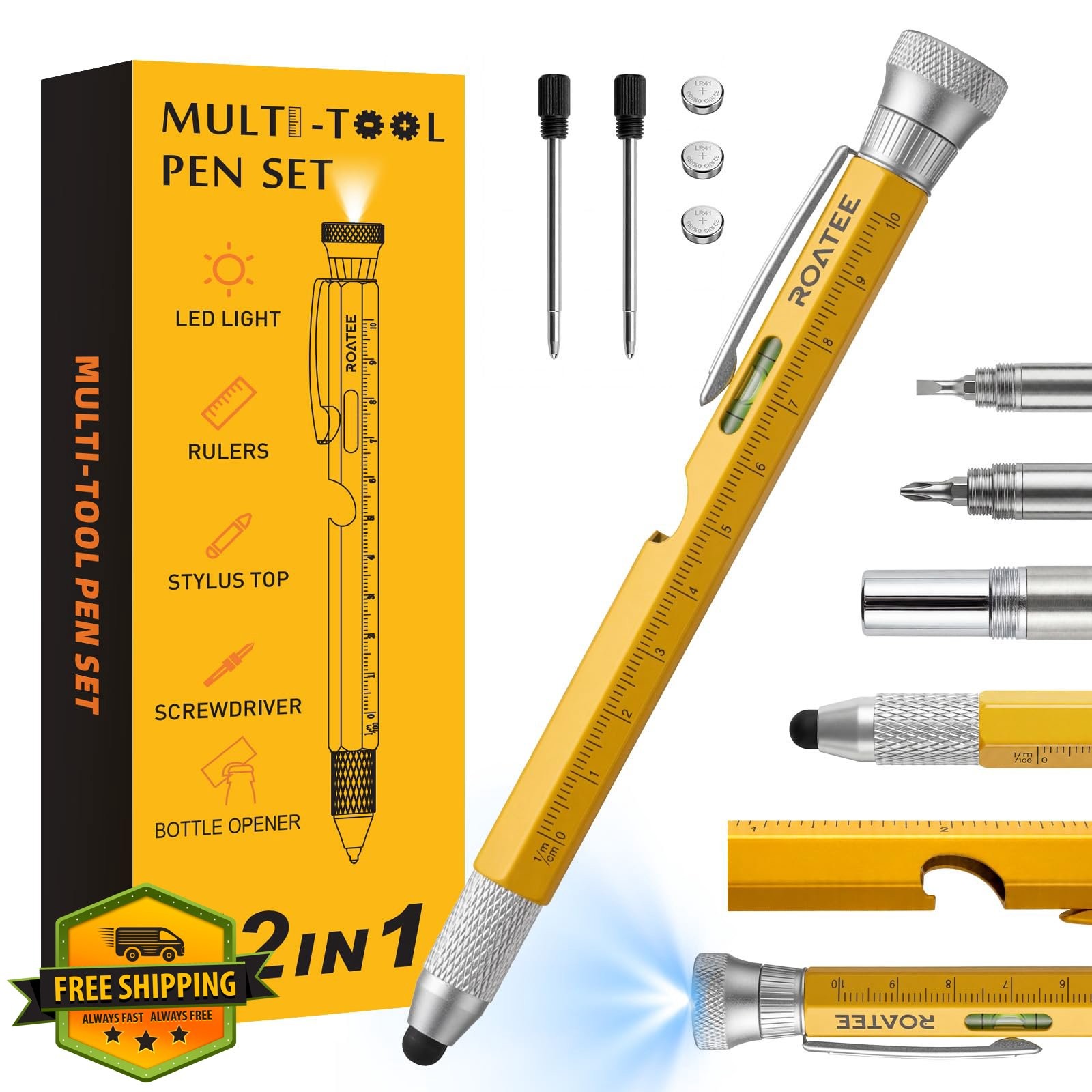 ROATEE multi tool pen yellow