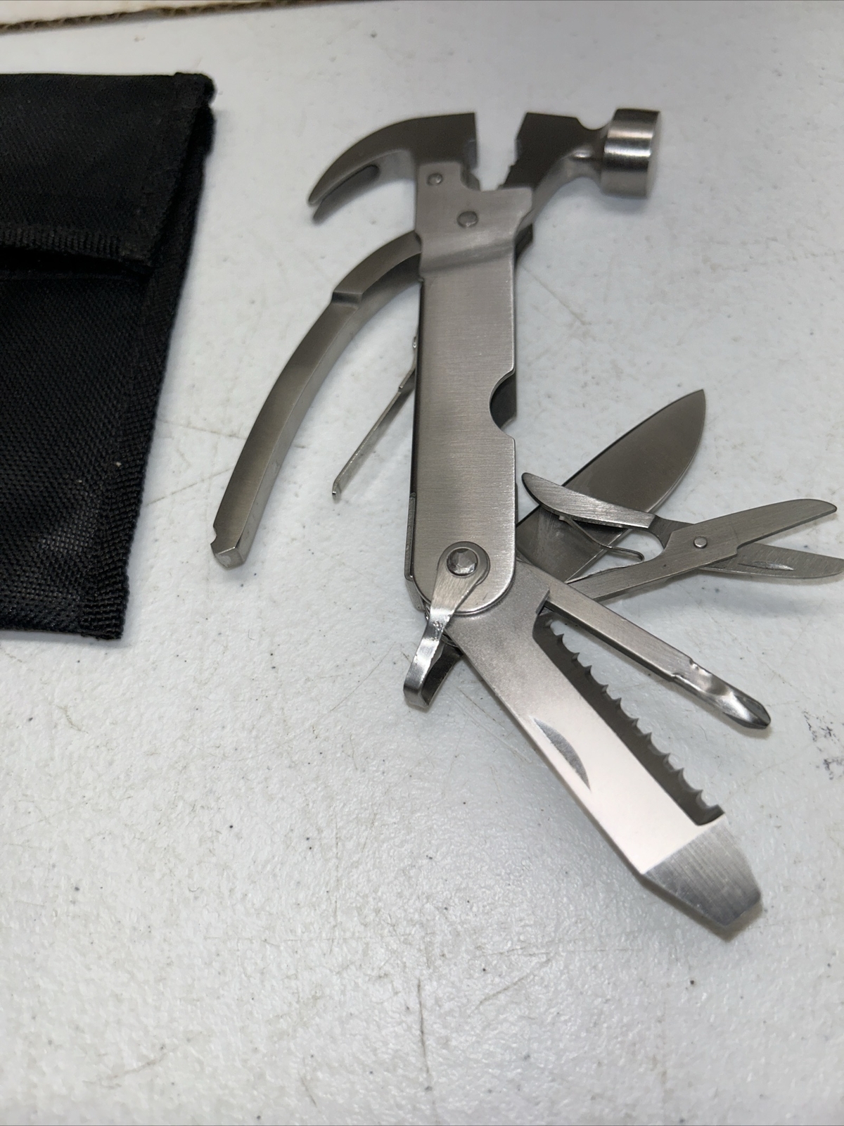 Multi-Purpose Folding Pliers Wire Cutter Knife Outdoor Survival Tool Belt Case