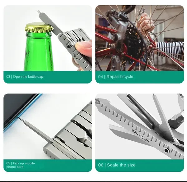 25 in 1 Multitool High Quality Folding Wire Cutter Plier with Screwdrivers; Mult