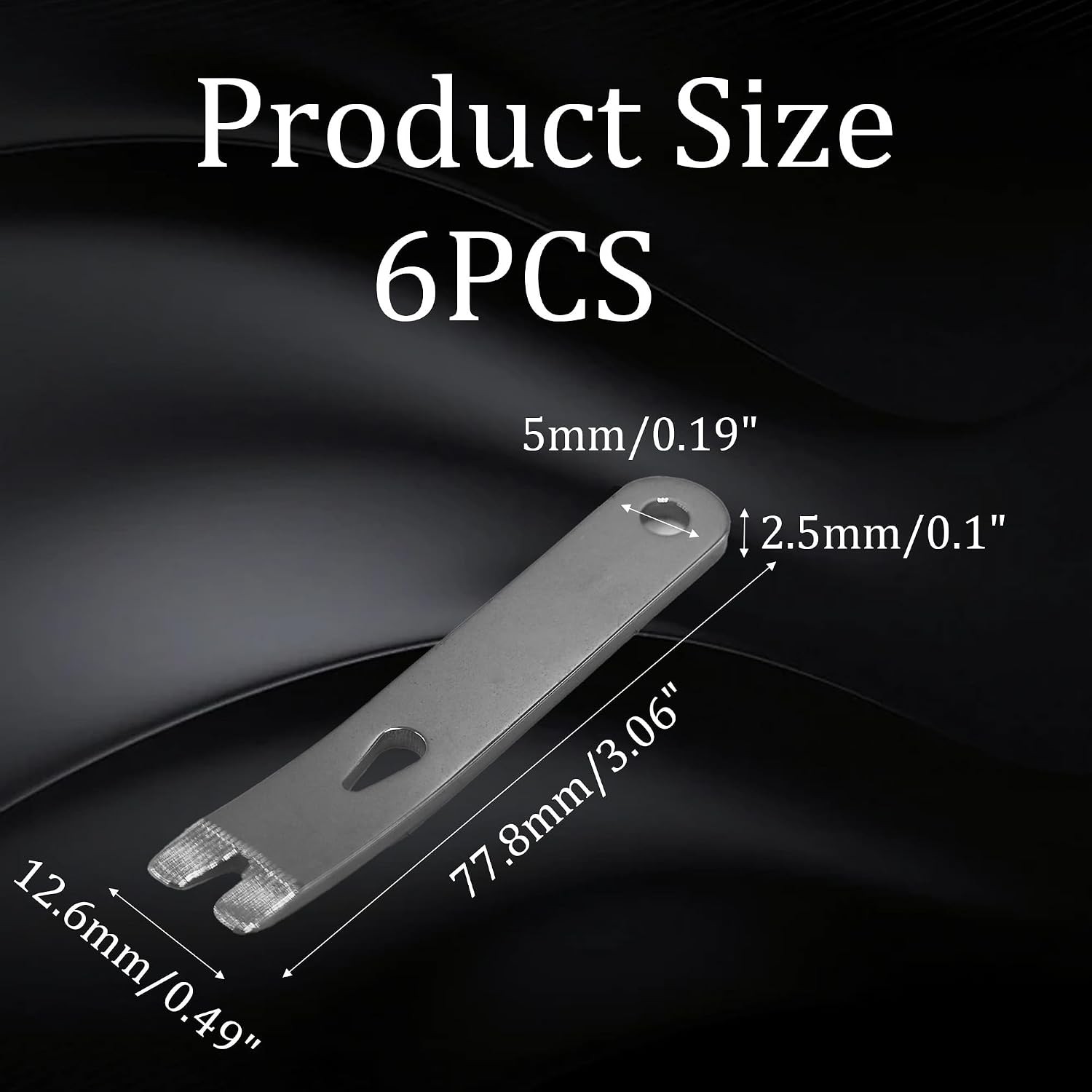 6x Mini Pry Bar Set Stainless Steel EDC Pocket Multi Tool Keychain Crowbar Scrap