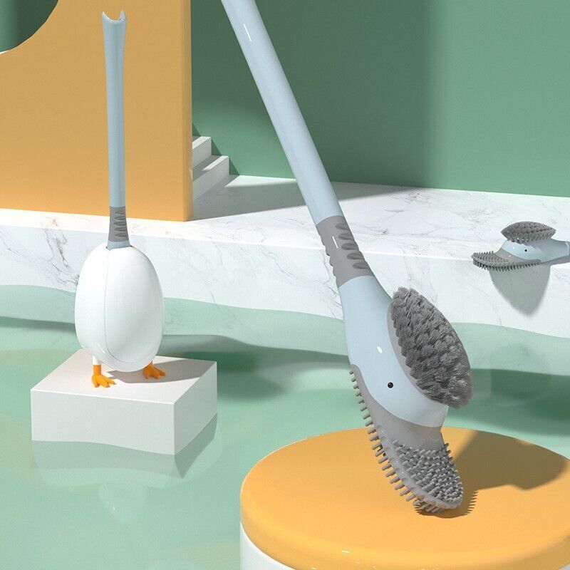 Modern Silicone Toilet Brush, Rubber Toilet Bowl Brush and Holder Set***