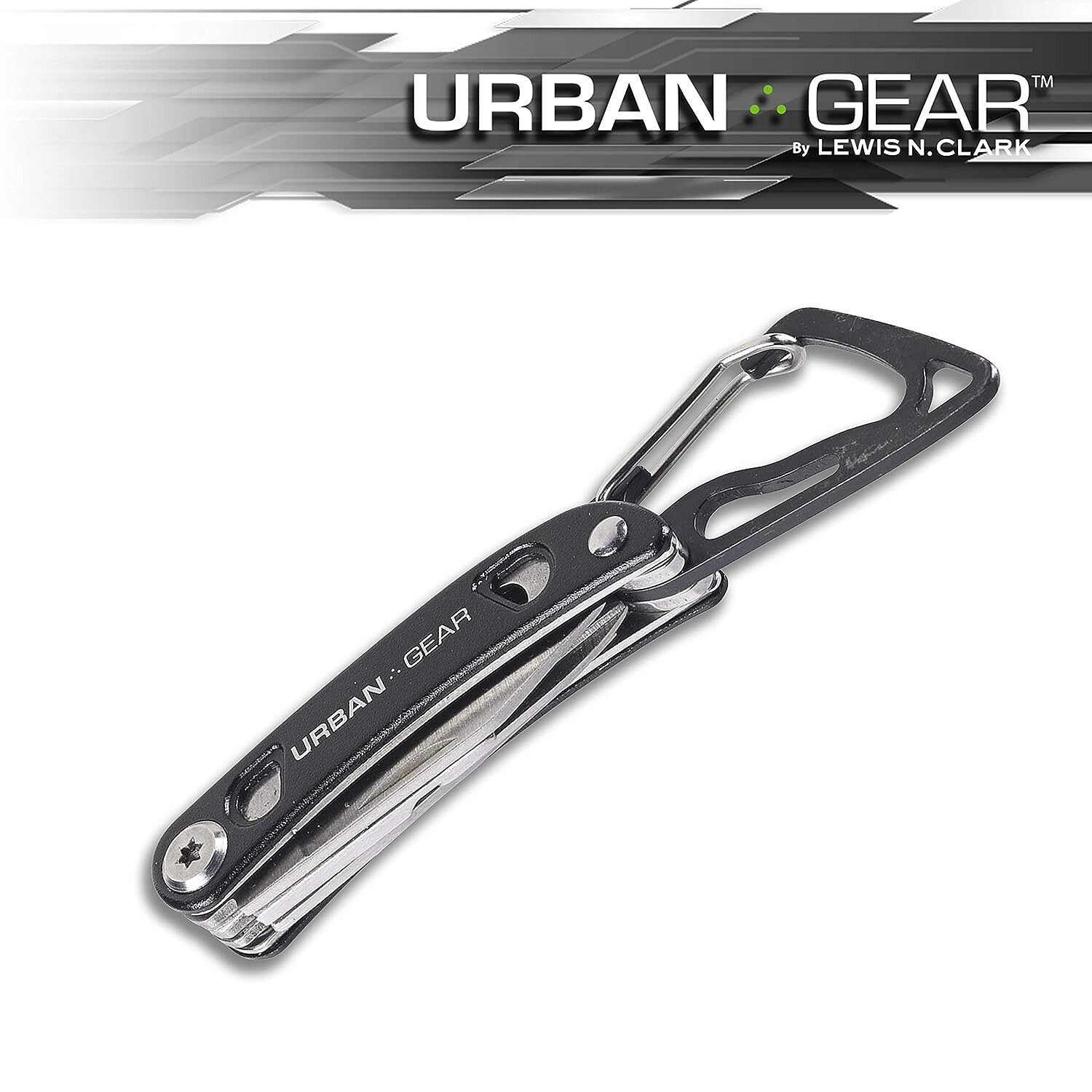Urban Gear MiniMultitool RED KNIFE PLIERS Aluminum Handle Carabiner New w Case