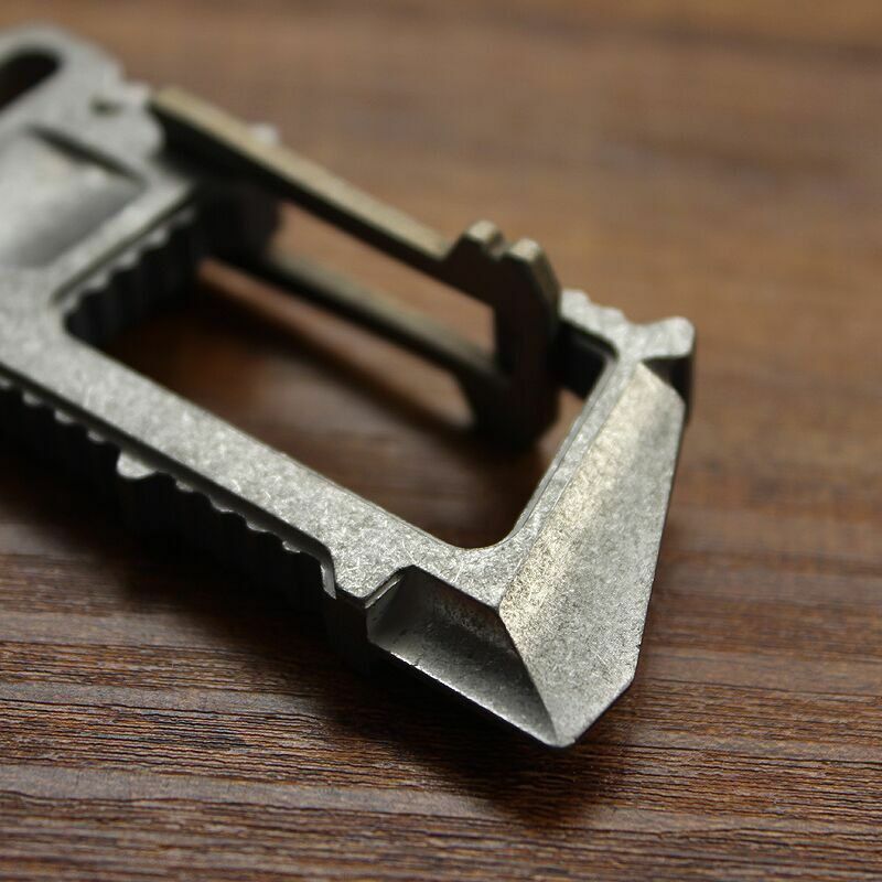 Titanium Alloy Multi-purpose Tool EDC Key Chain Hang up Carabiner Pry Bar Opener