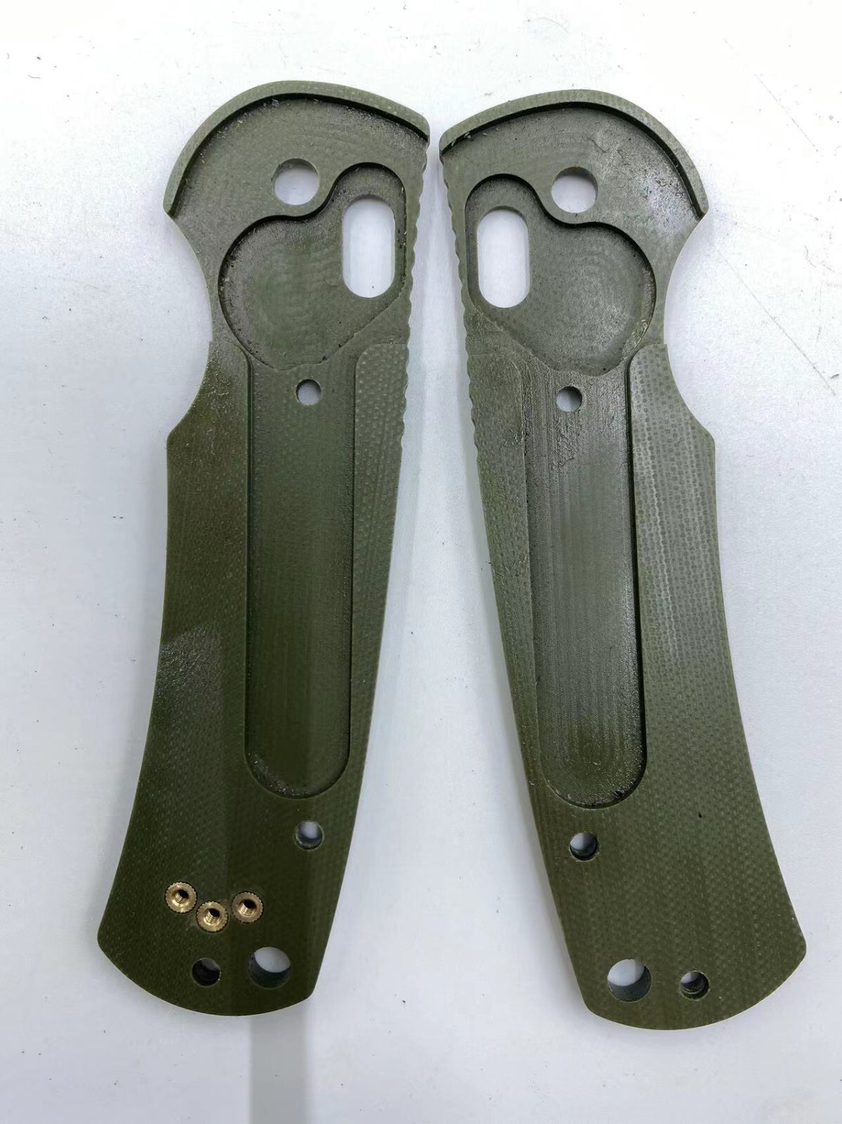 1 Pair G10 Handle Scales for Benchmade Griptilian 550/551 Twill Green New