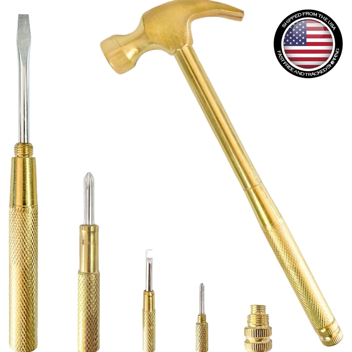 Compact 6-in-1 Multitool Hammer with Non-Slip Grip – Perfect for Every Project