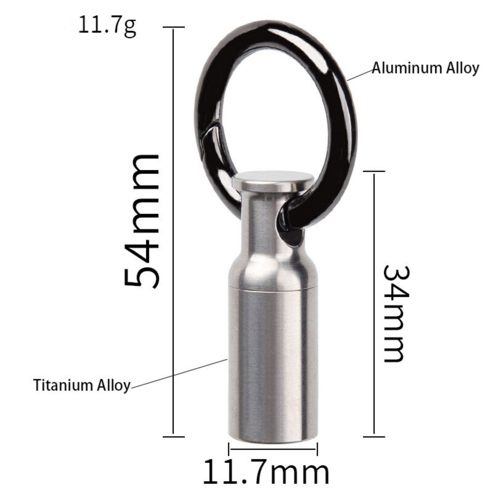 Mini Titanium Ti Outdoor Travel Survival Waterproof Container Pill Storage Box