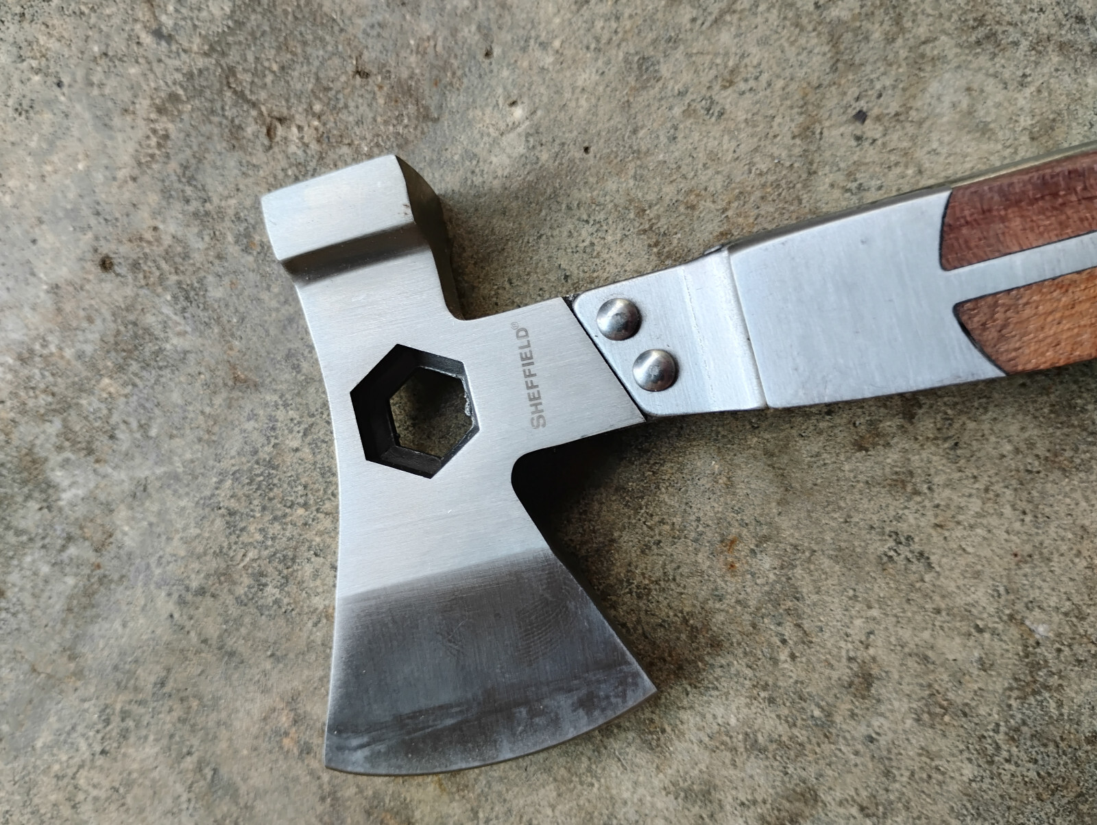 SHEFFIELD MULTI TOOL HATCHET SAW w/ SHEATH