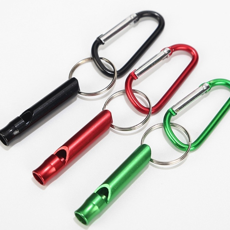 Compacts Survival Whistle With Carabiner Light weight For Backpacks Safety