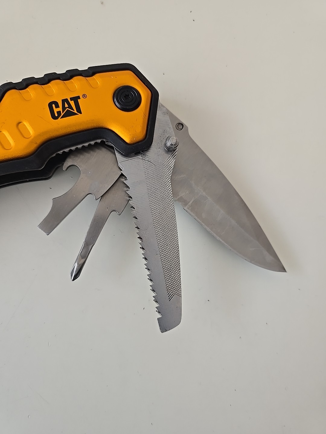 🌟CAT XL 9-in-1 EDC Multi-Tool Pliers, Knife, Saw, NICE!