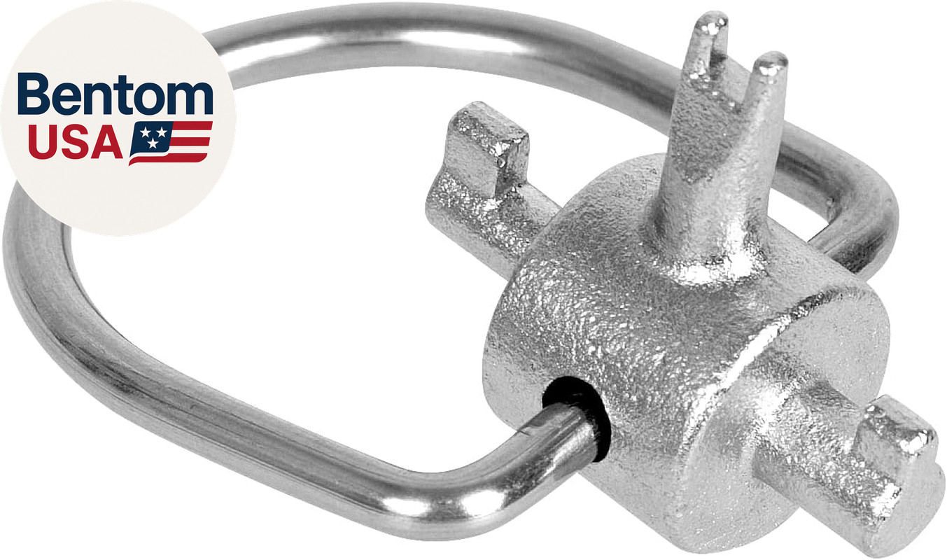 HVAC Tools, Locking Cap Key for Refrigerant Safety Caps, Universal Triple Use Mu