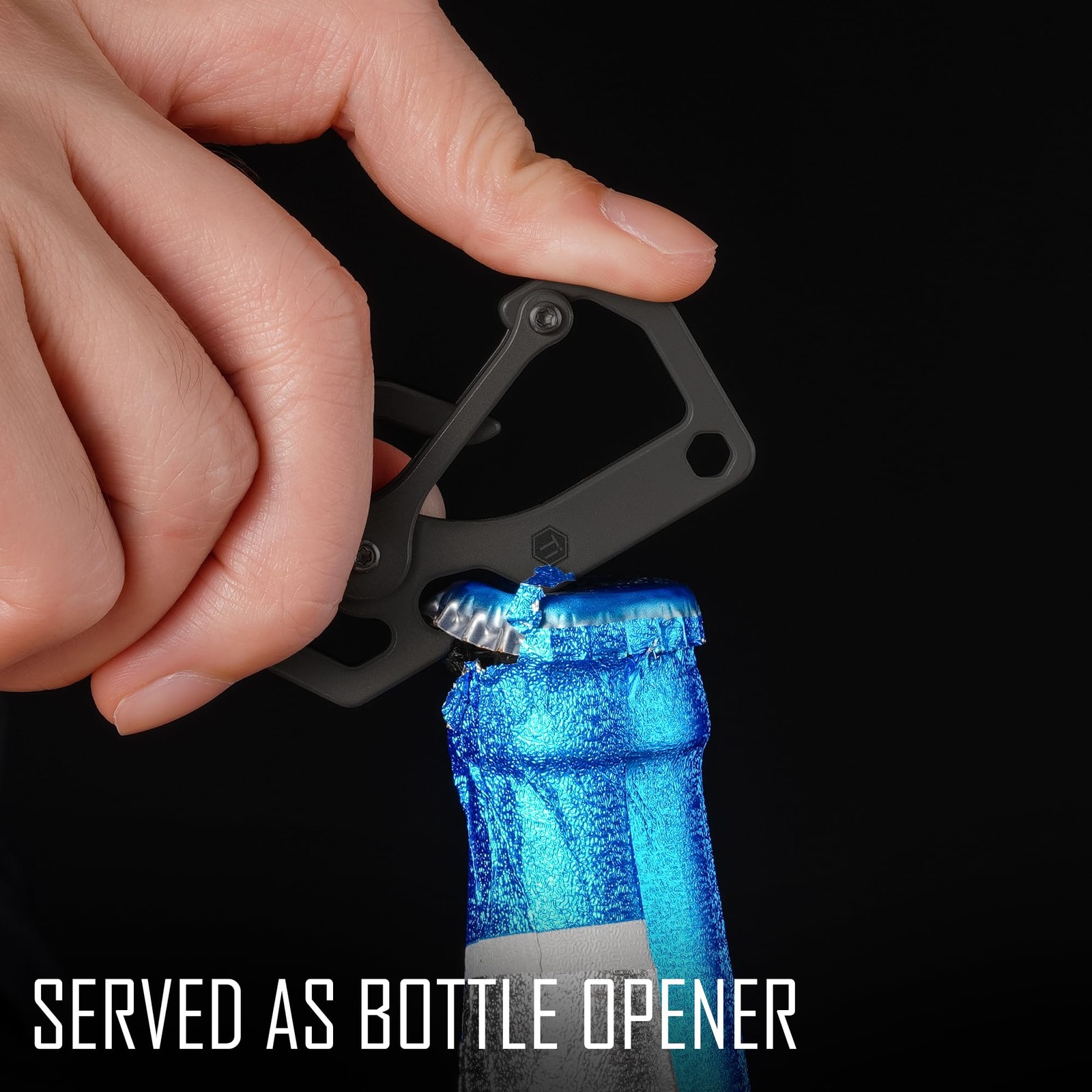 Titanium Carabiner Keychain Tool, 3 Functions in 1 Multitool for Everyday Car…