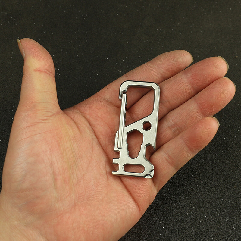 TC4 Titanium Mechanic Key Chain Carabiner Opener Outdoor Camping Multi EDC Tool