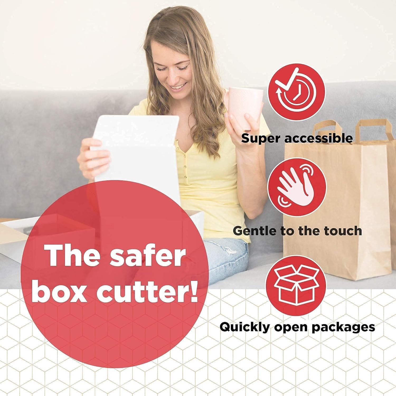 Keysmart Safe Box Opener – Key-Shaped Safe Package Opener for Everyday Carry, wi