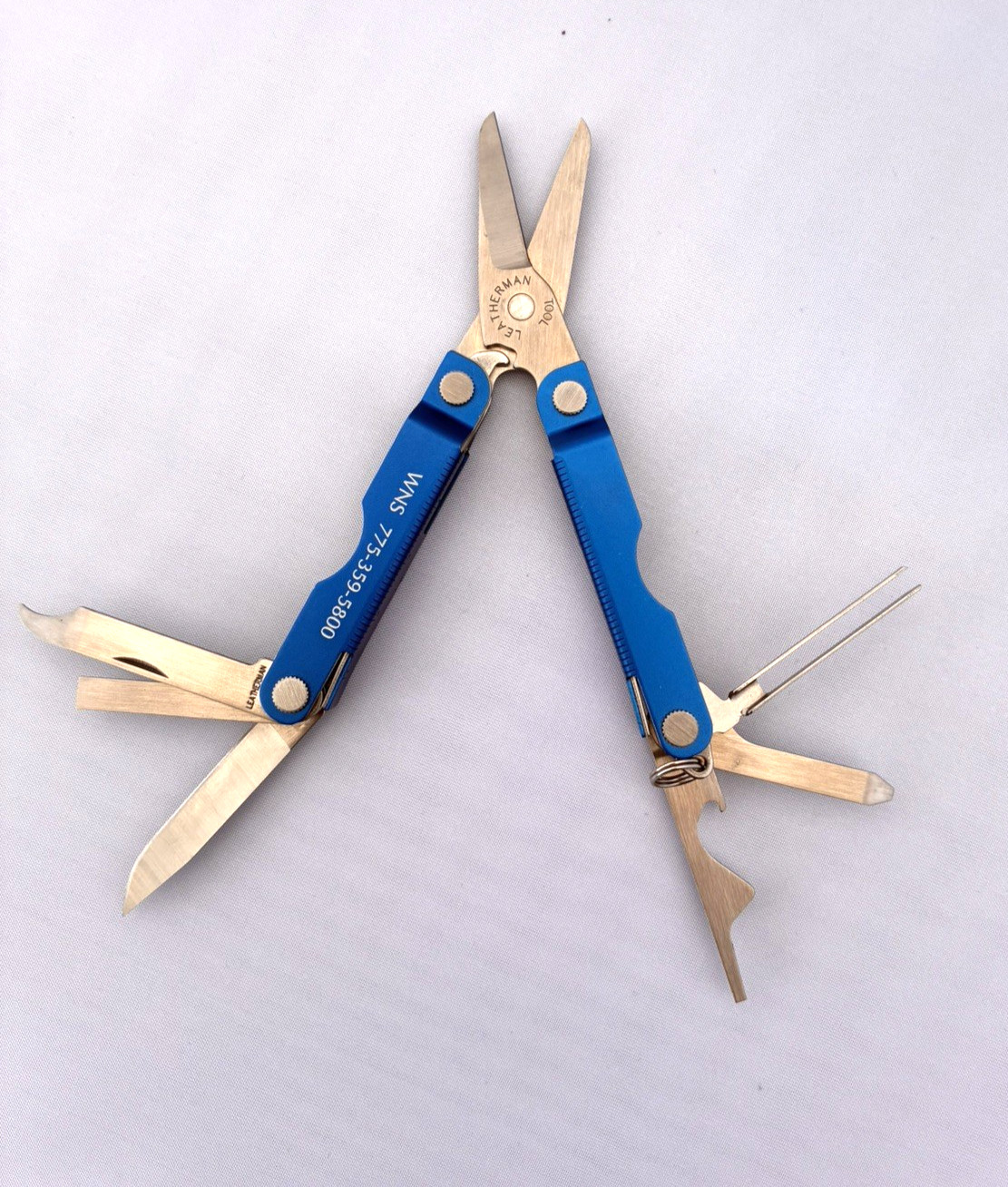 Vintage Original Leatherman Micra Blue Multitool 2002 New Old Stock Made in USA