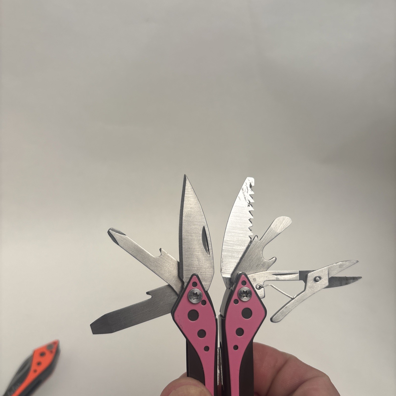 Cabela’s LOT of 3 Orange Silver Pink 7-in-1 Small Multi-Tool Camp Hike Fish