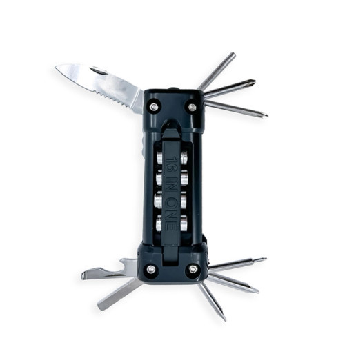 Multi-Tool 16-In-1, screwdrivers, Wrench, knife, saw, flashlight – Flipo