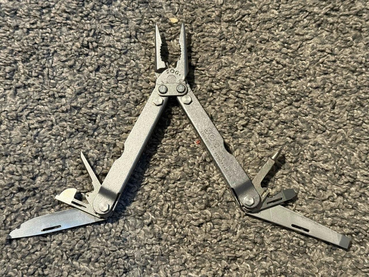 SOG Pocket Power Plier Folding Multi Tool Made in USA Discontinued Collectible