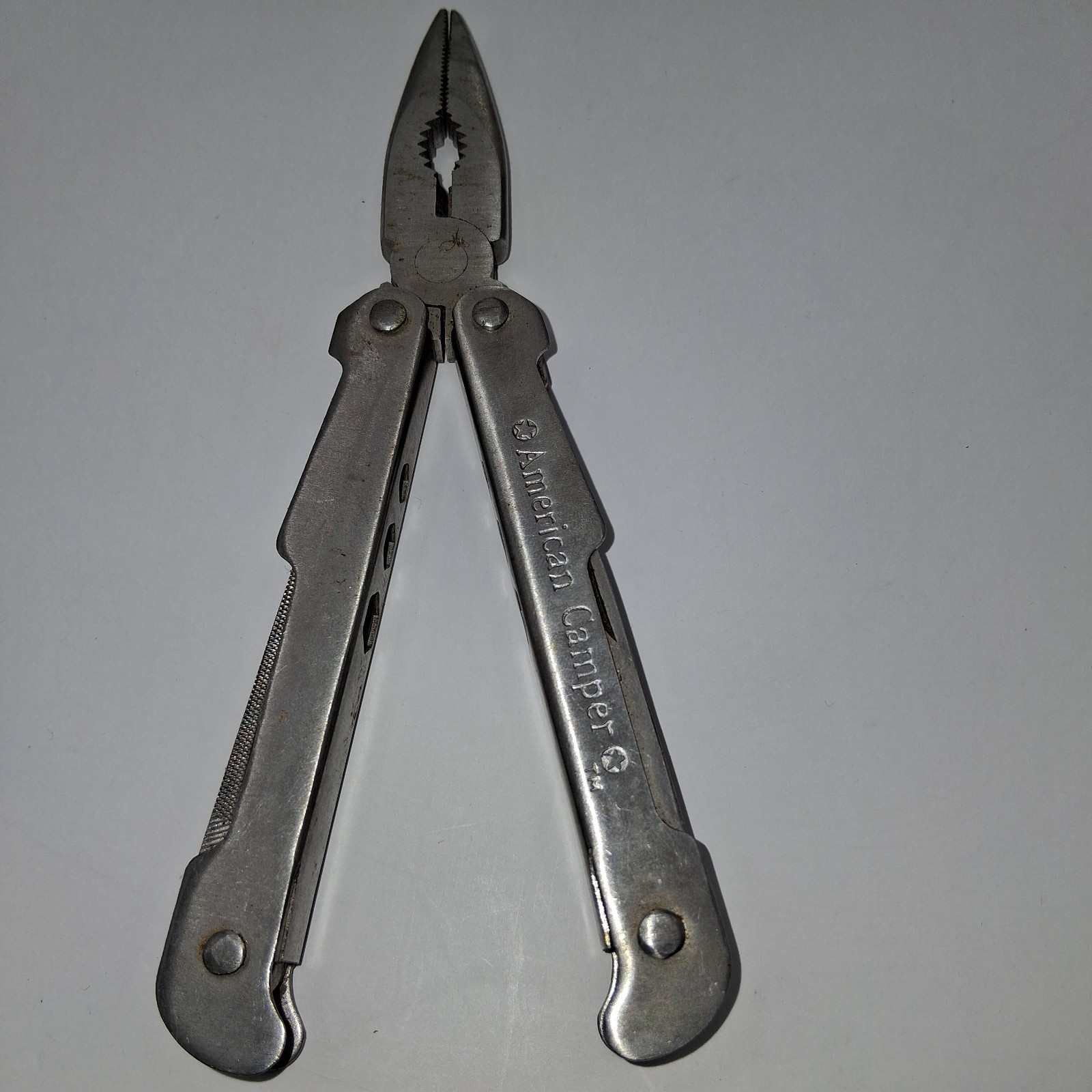 American Camper Multi Tool – Knife Ruler Screwdriver Pliers File Can Opener Etc