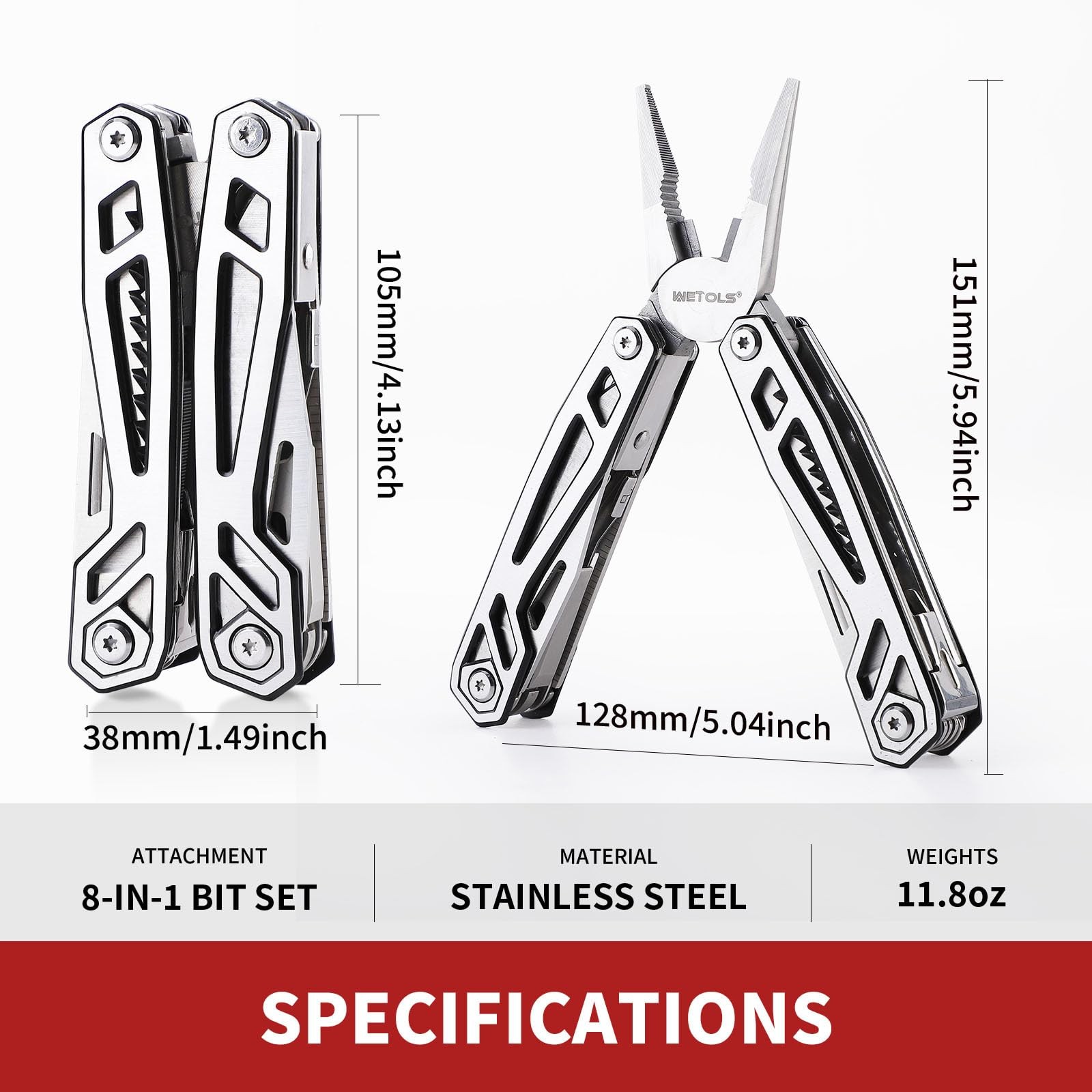 Multitool with Pocket Knife, Birthday Gifts for Men Women Mom Dad, WETOLS 21i…