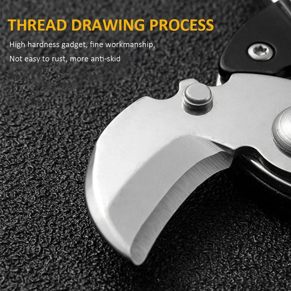 Multifunctional EDC Keychain Screwdriver Hex Coin Folding Pocket Tool