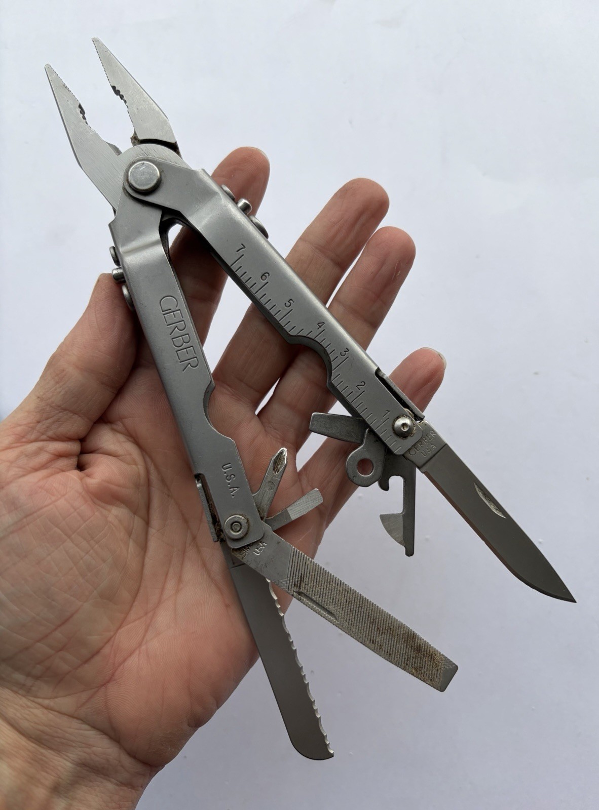 VINTAGE 1990s GERBER USA MP500 ORIGINAL NEEDLE NOSE PLIER MULTITOOL IN NEW POUCH